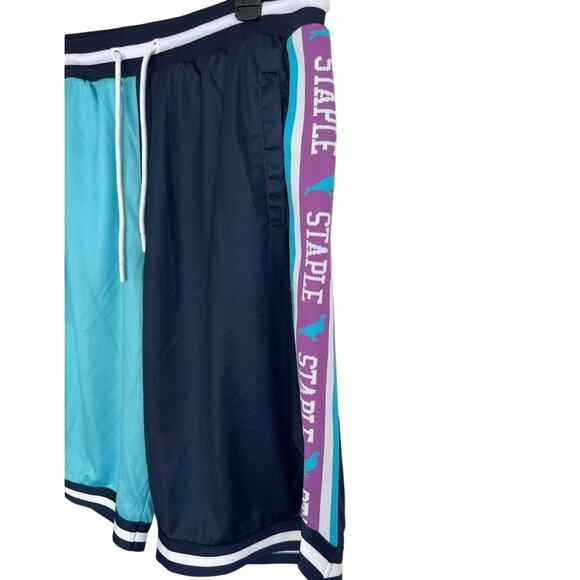 NWT Staple Pigeon Brand Collegiate Basketball Shorts Mens Sz XL Multicolor $58 - Picture 4 of 7